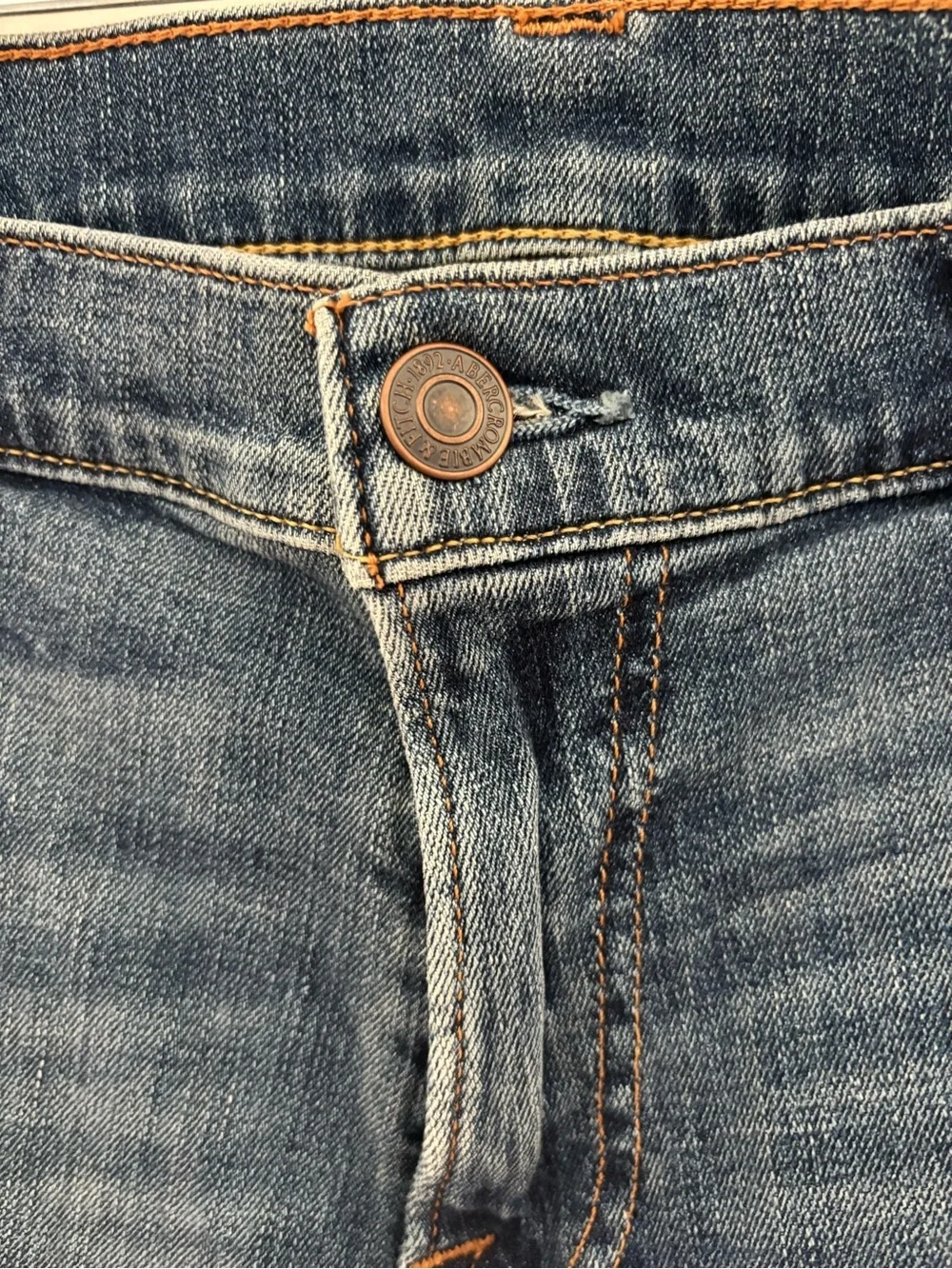 Abercrombie & Fitch Slim Straight Jeans Men's W34 L32 Medium Wash Denim